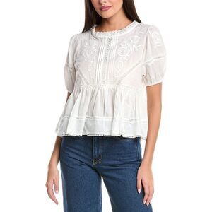 Seraphina Womens Woven Top, White